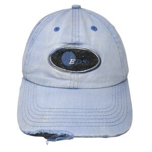 EDS Slideback Hat Blue One Size Adjustable Embroidered K-Products Vintage